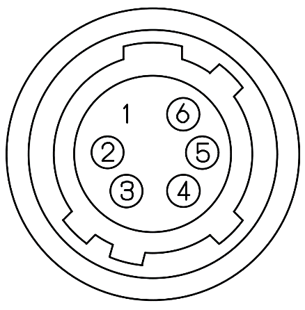 6-pin circular connector