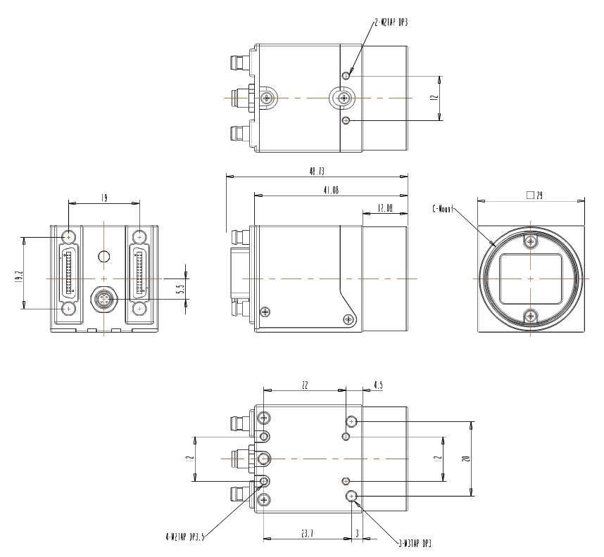 SMCL2 camera dimensions drawing