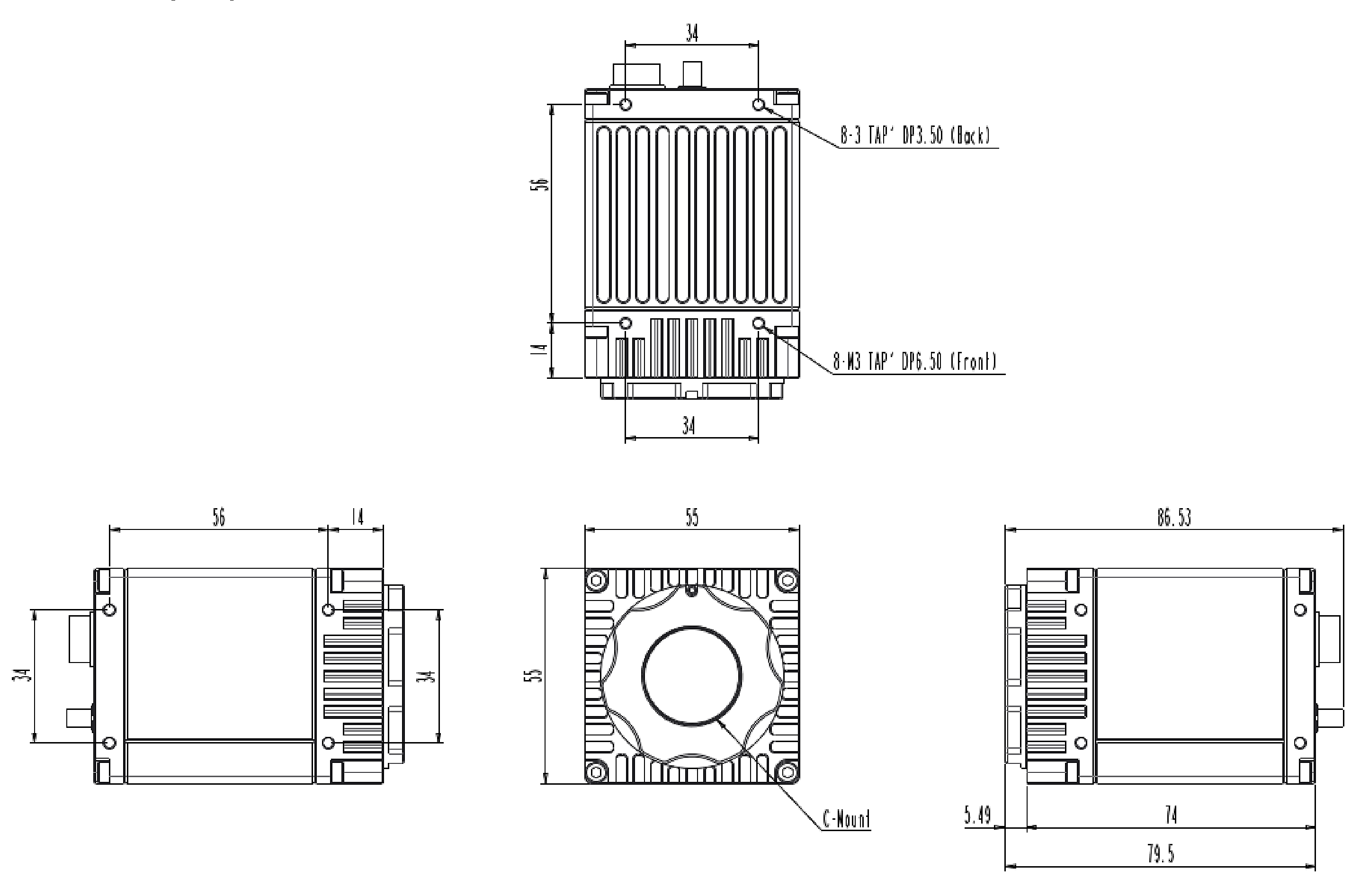 Back panel connector layout