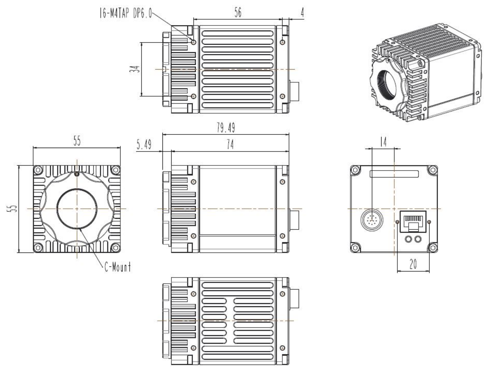HG-A130SW mechanical dimensions