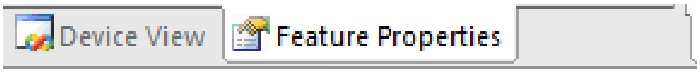 Feature Properties tab